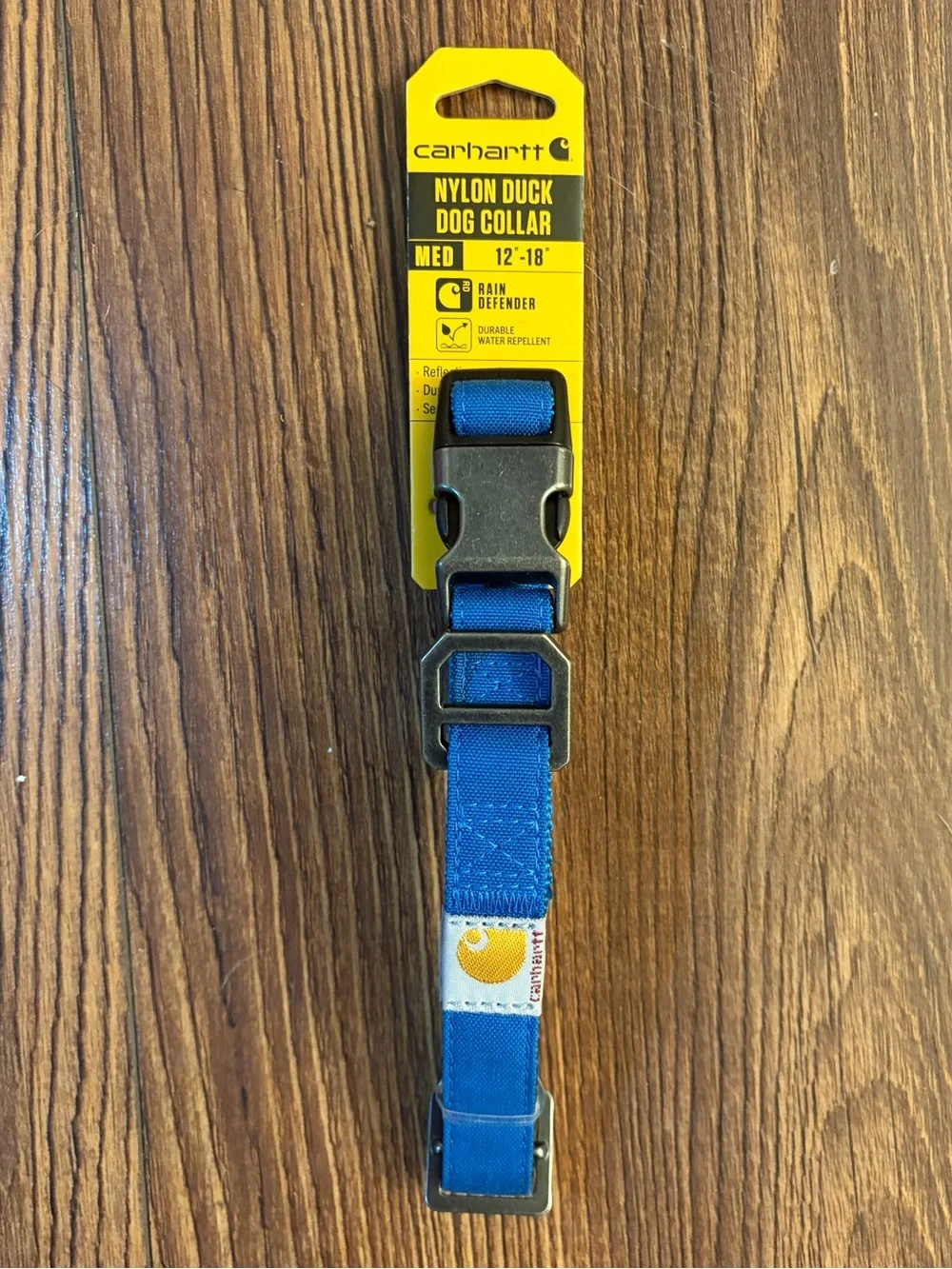 Carhartt Nylon Dog Collar, Marine Blue, Water Repellent, Size Medium, 12-18 in